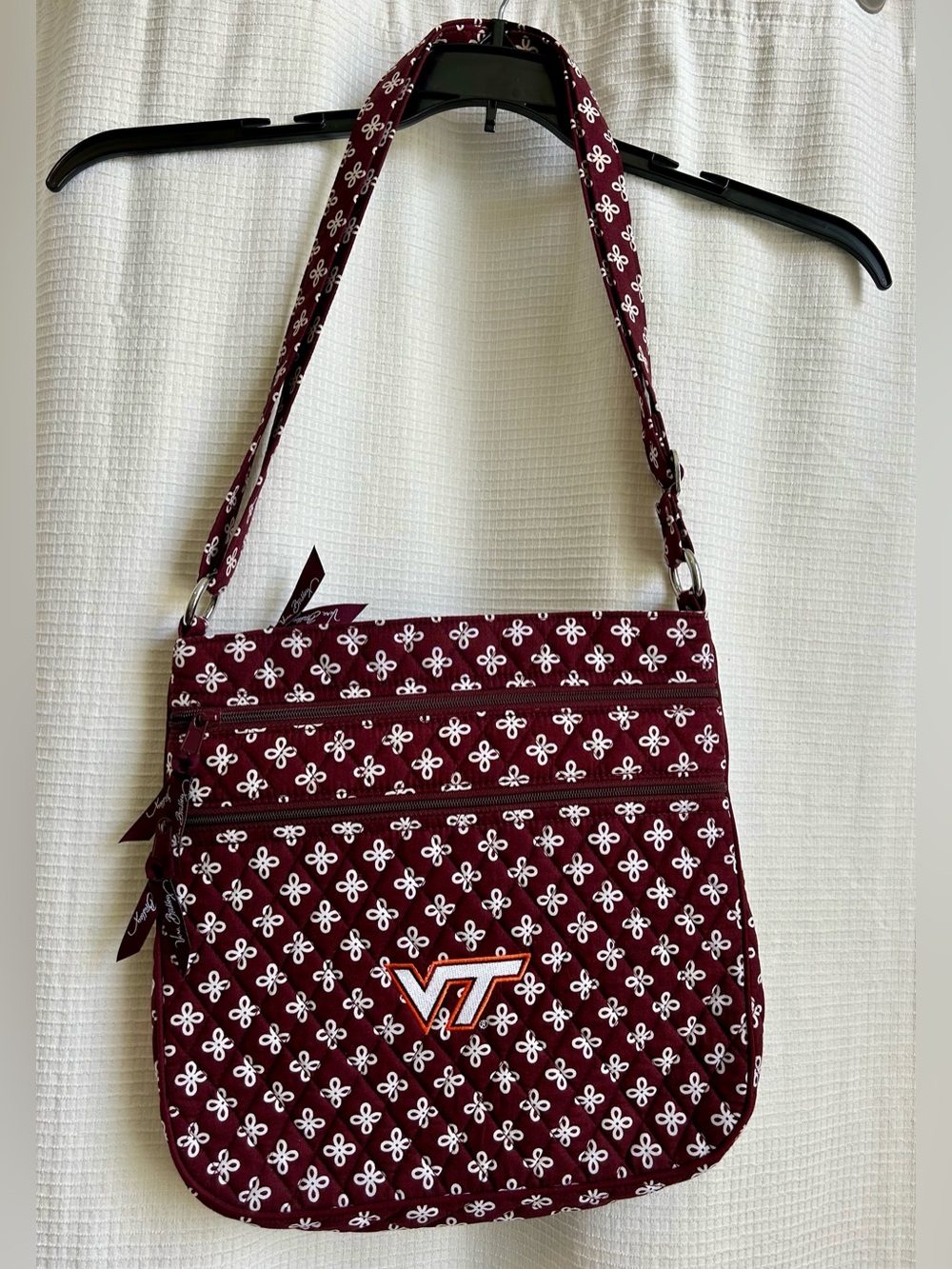 Vera Bradley Maroon Quilted Crossbody Collegiate VT Virginia Tech